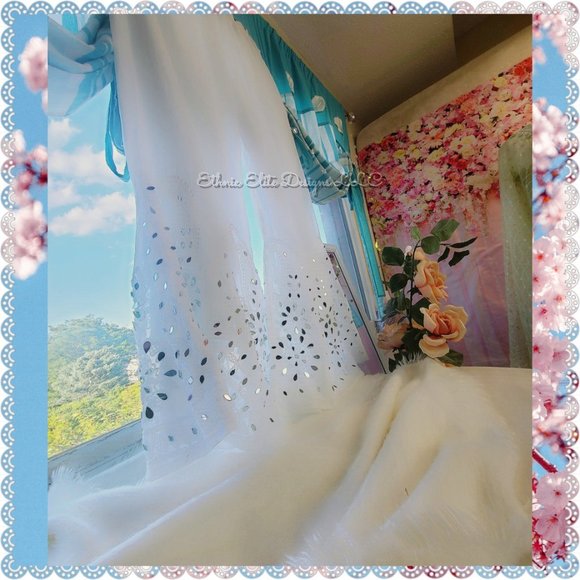 New Indian Lucknow Chikankari Art Mirror Work Sharara Pants For Womens - Picture 6 of 12